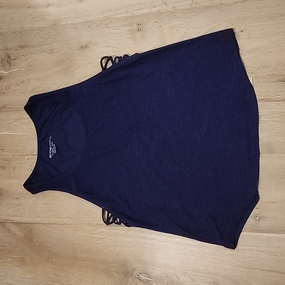Beyond Yoga Tops - NWOT Beyond Yoga Purple Black Space Dye Criss Cross Side Tank Top L